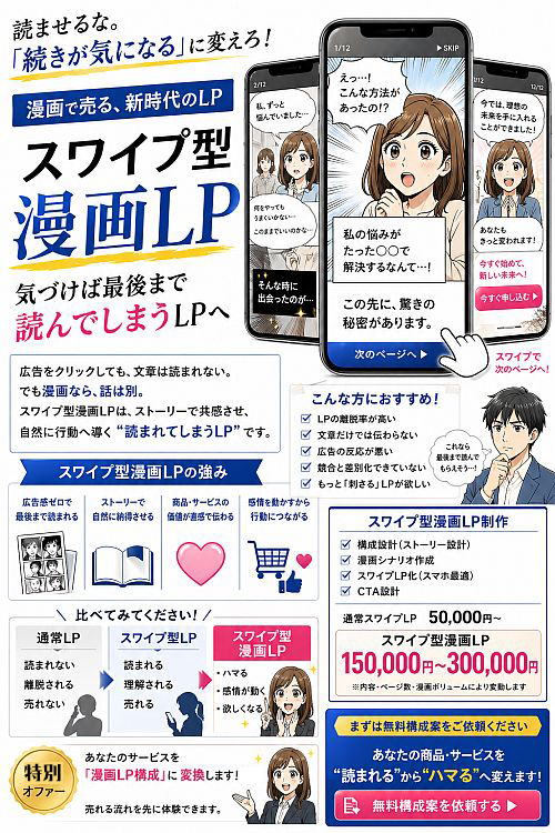 スワイプ型漫画LP